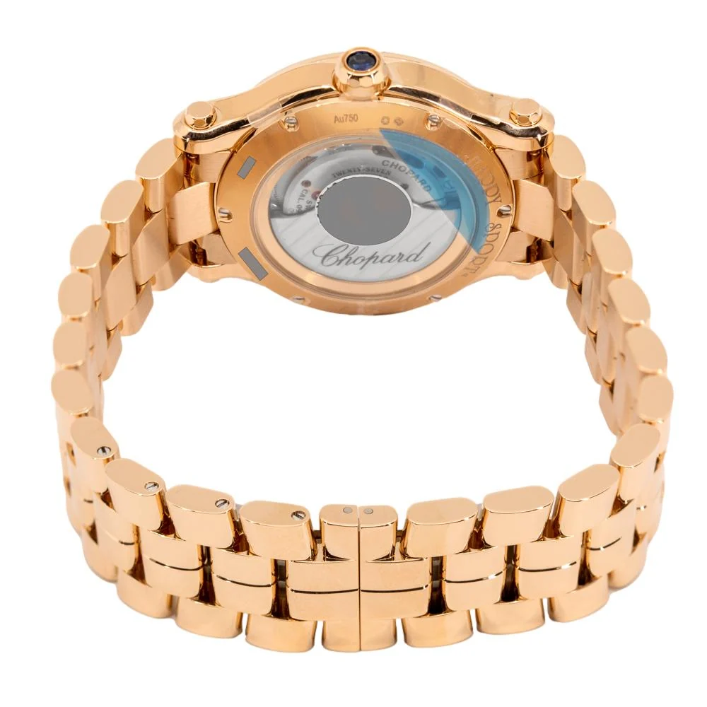 Chopard 275378-5008 Happy Sport RoseGold 18k Diamonds Watch - Image 5