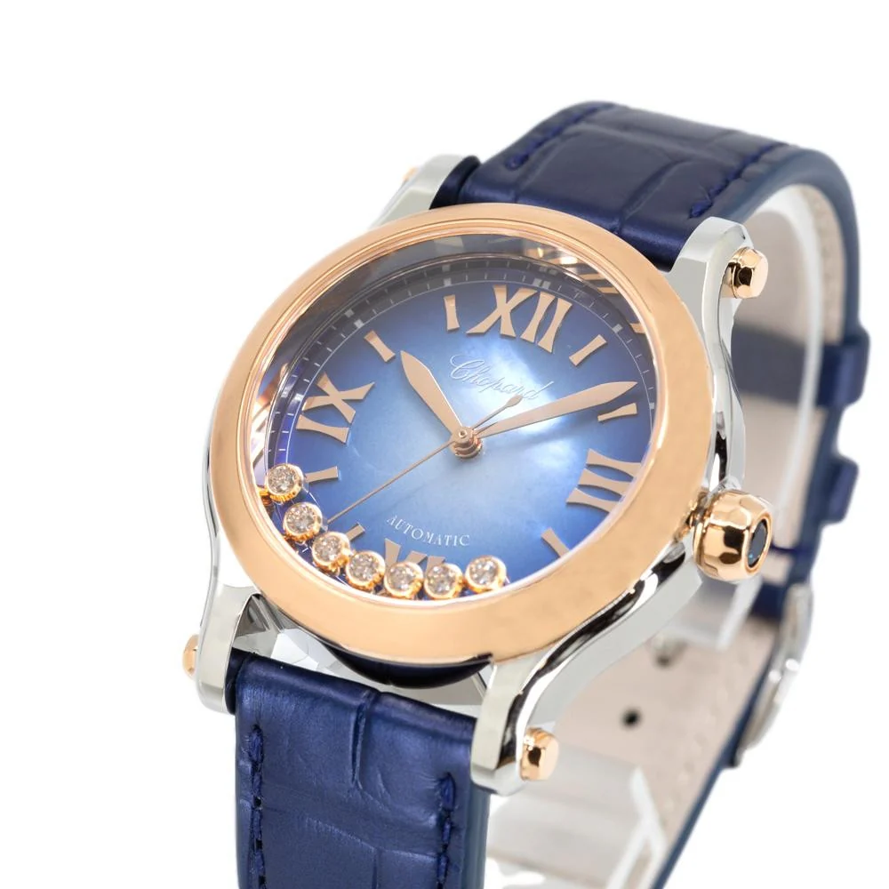 Chopard Ladies 278578-6003 Happy Sports Rose Gold Watch - Image 9