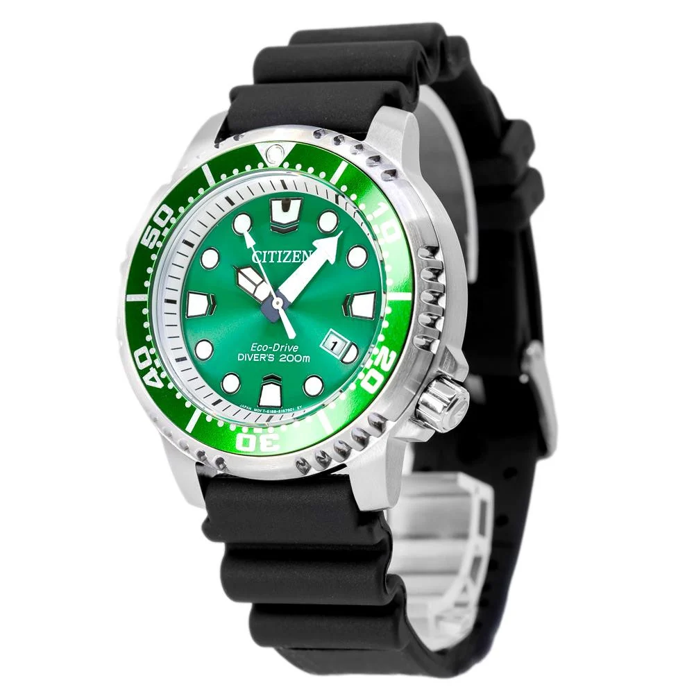 Citizen Men's BN0158-18X Diver's Eco-Drive Green Dial Watch