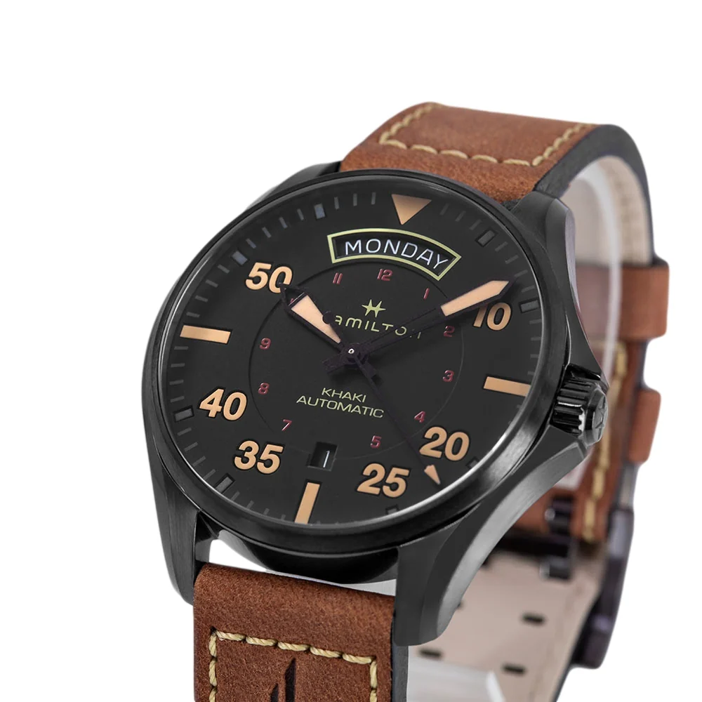 Hamilton Men's H64605531 Khaki Pilot Day Date Auto - Image 10