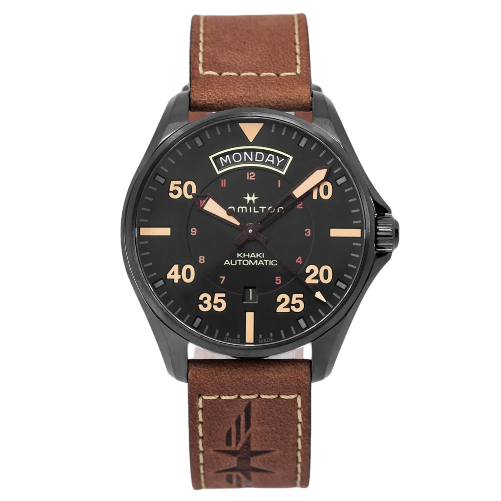Hamilton Men's H64605531 Khaki Pilot Day Date Auto - Image 3