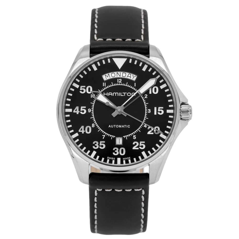 Hamilton Men's H64615735 Khaki Aviation Pilot Day Date Watch - Image 2