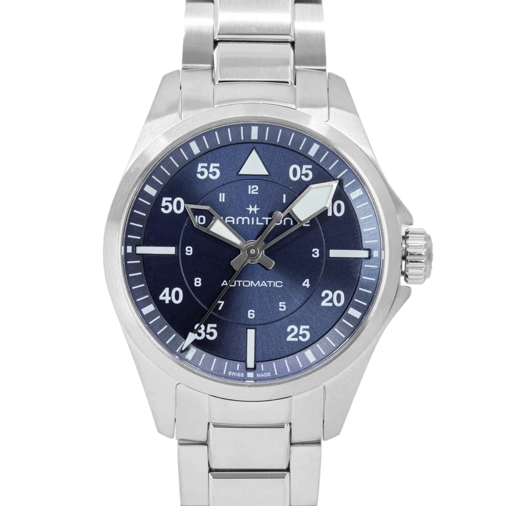 Hamilton Men's H64635140 Khaki Aviation Pilot Blue Dial Auto - Image 3