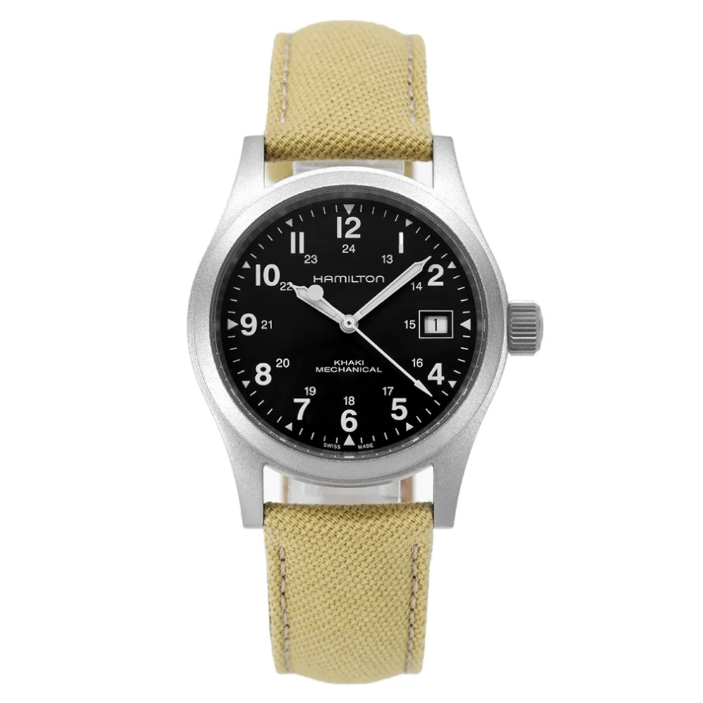 Hamilton Men's H69439933 Khaki Field Black Dial - Image 2