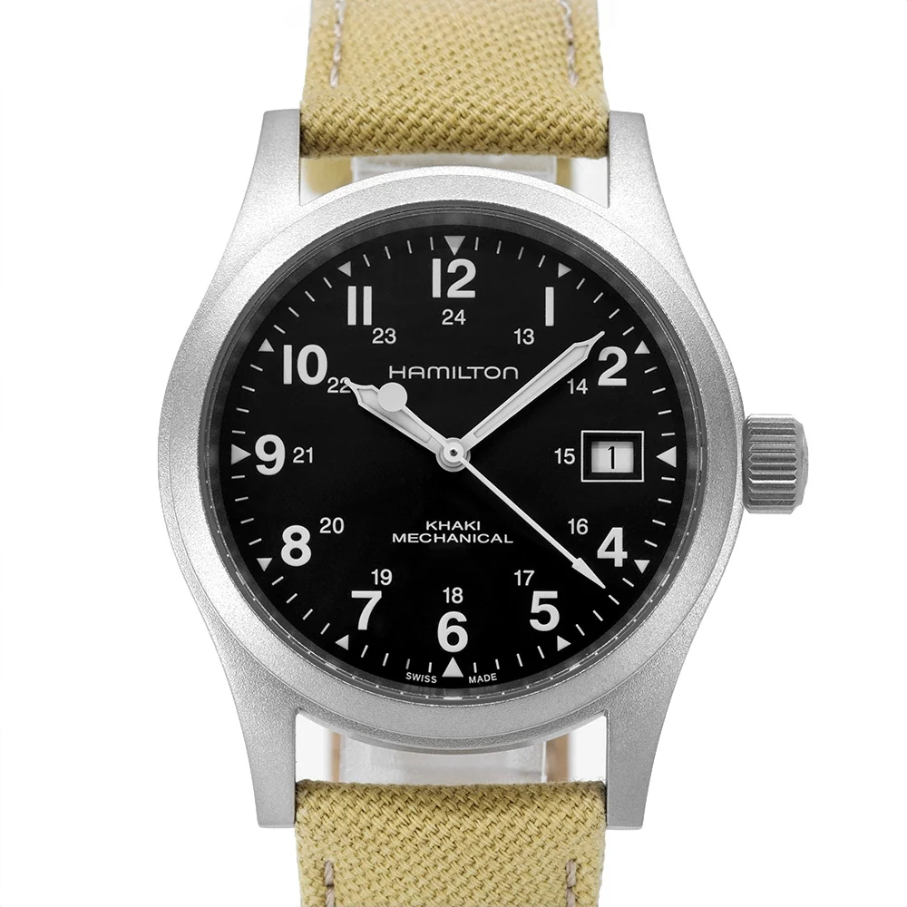 Hamilton Men's H69439933 Khaki Field Black Dial - Image 3