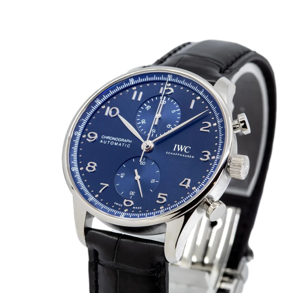 IWC Men's IW371606 Portugieser Chrono Blue Dial Watch - Image 9