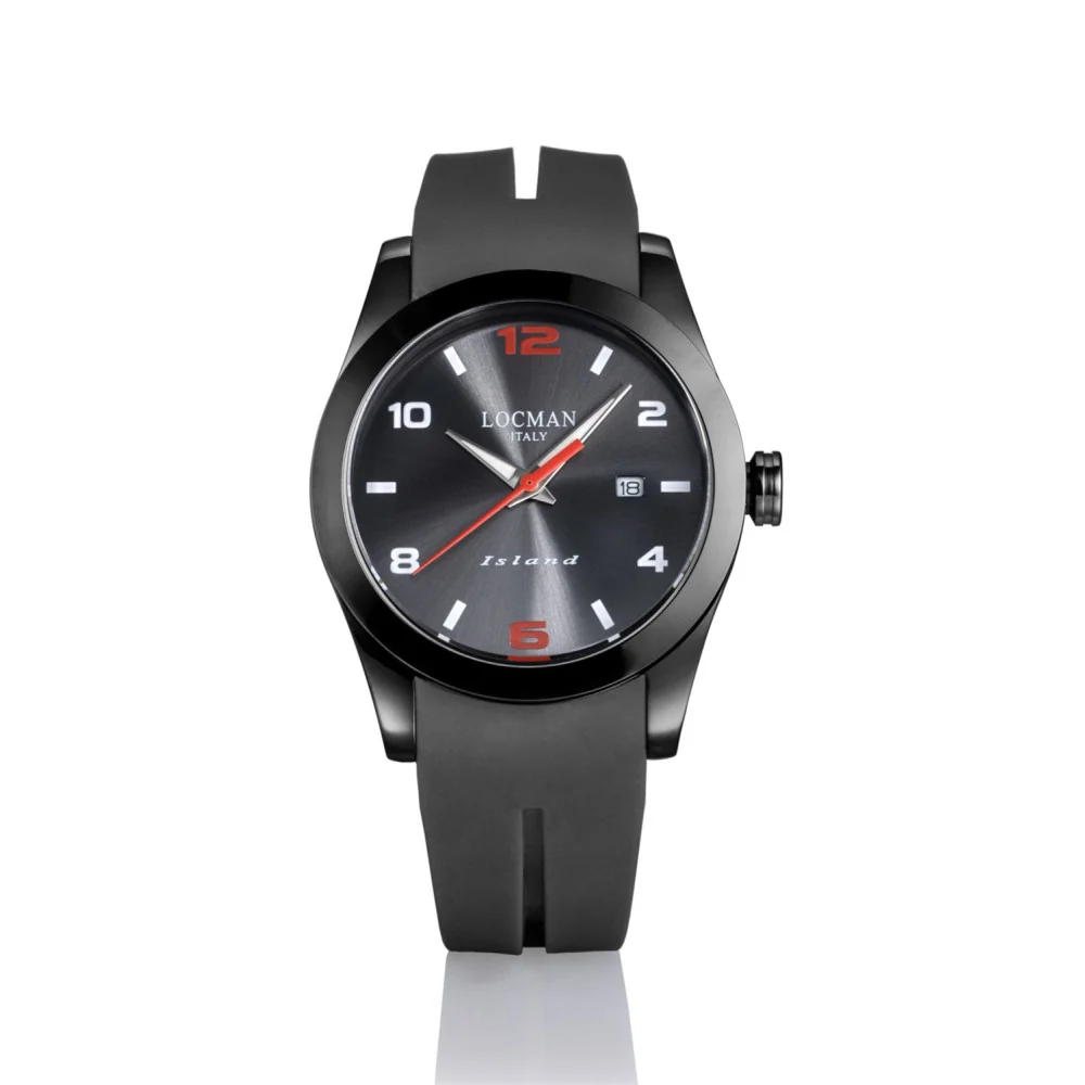 Locman 0613K07S-BKGYRDSA Island Quartz Men's Watch