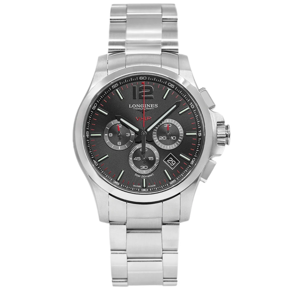 Longines Men's L3.727.4.56.6 Conquest VHP 44mm Quartz Chrono - Image 3