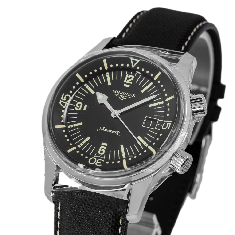 Longines Men's L3.774.4.50.0 Legend Diver Black Watch - Image 10