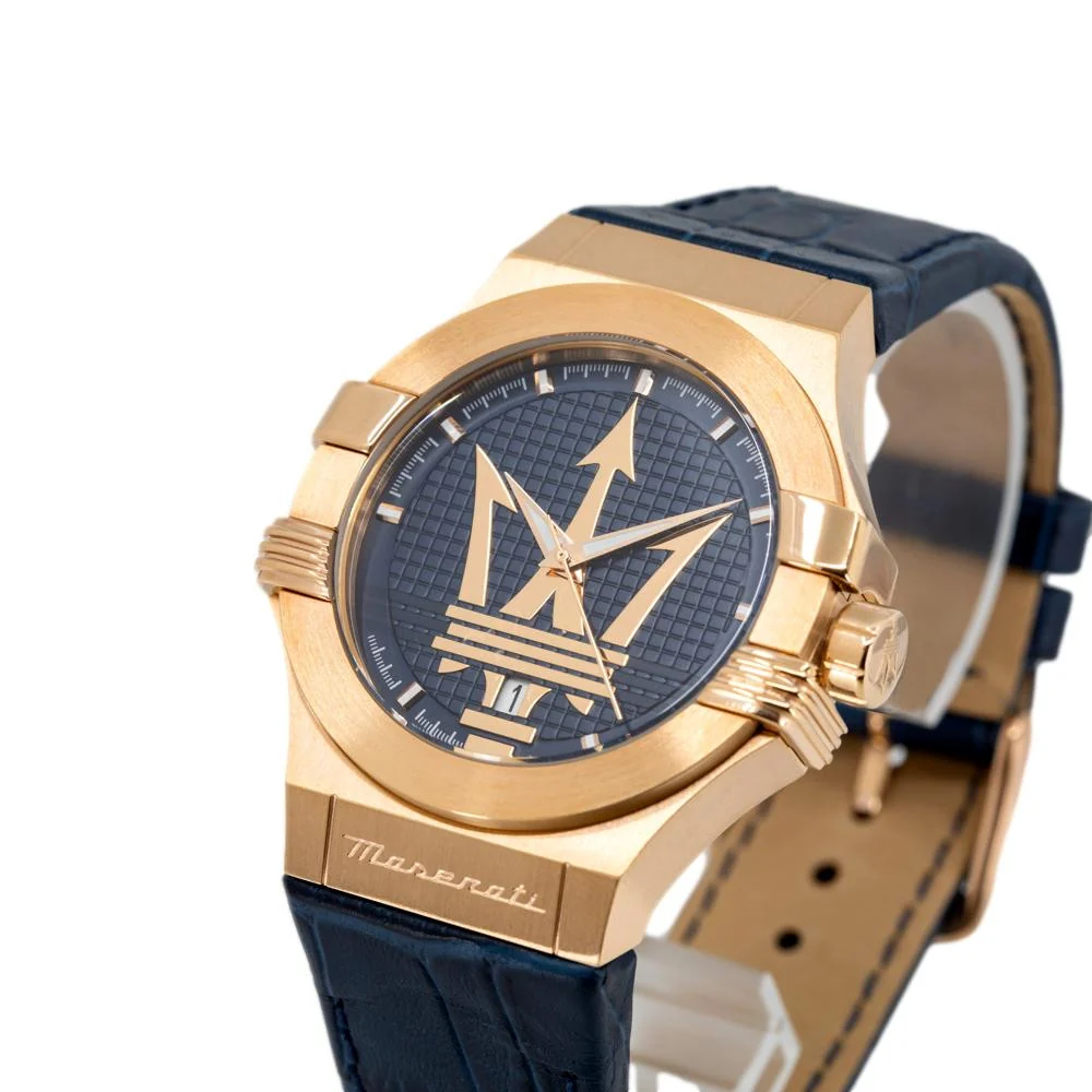 Maserati Men's R8851108027 Potenza Blue Dial PVD Watch - Image 9