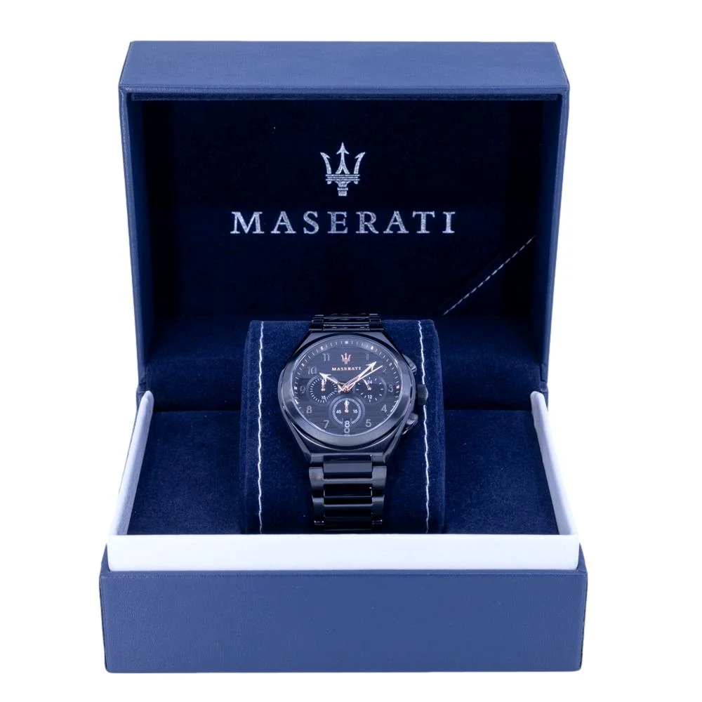 Maserati Men's R8873639003 Triconic Black Steel Watch - Image 7
