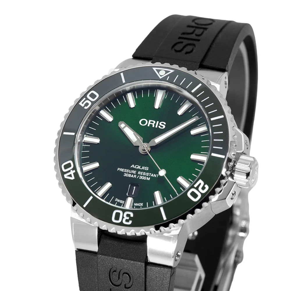 Oris 01 733 7730 4157-07 4 24 64EB Aquis Green Dial  Auto - Image 10
