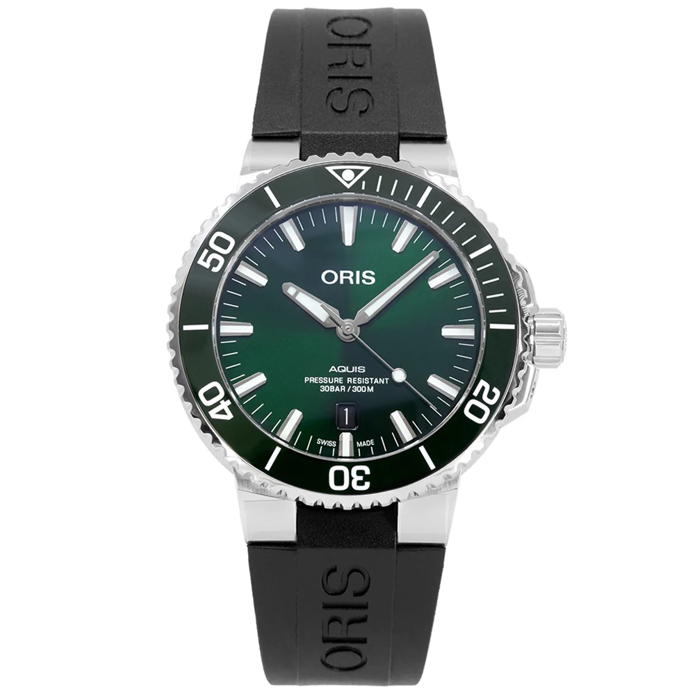 Oris 01 733 7730 4157-07 4 24 64EB Aquis Green Dial  Auto - Image 2