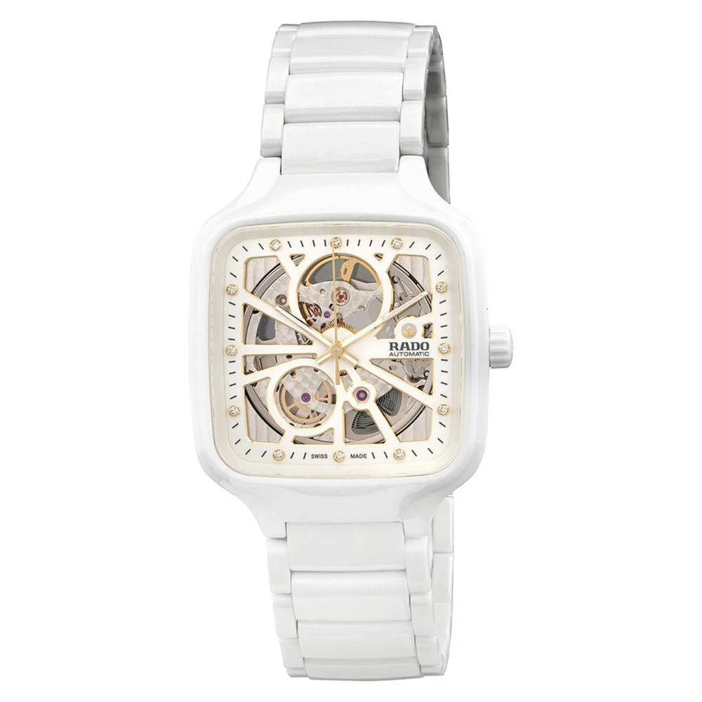 Rado R27073702 True Square Open Heart White Diamond Auto