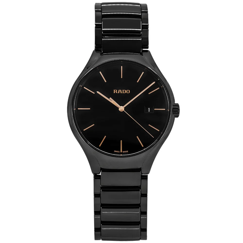 Rado Unisex R27238162 True Round Black Ceramic Quartz - Image 2