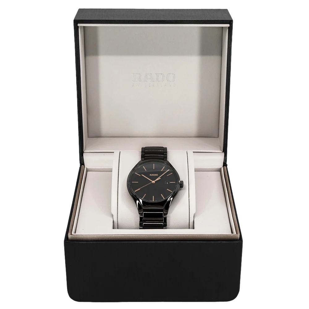 Rado Unisex R27238162 True Round Black Ceramic Quartz - Image 8