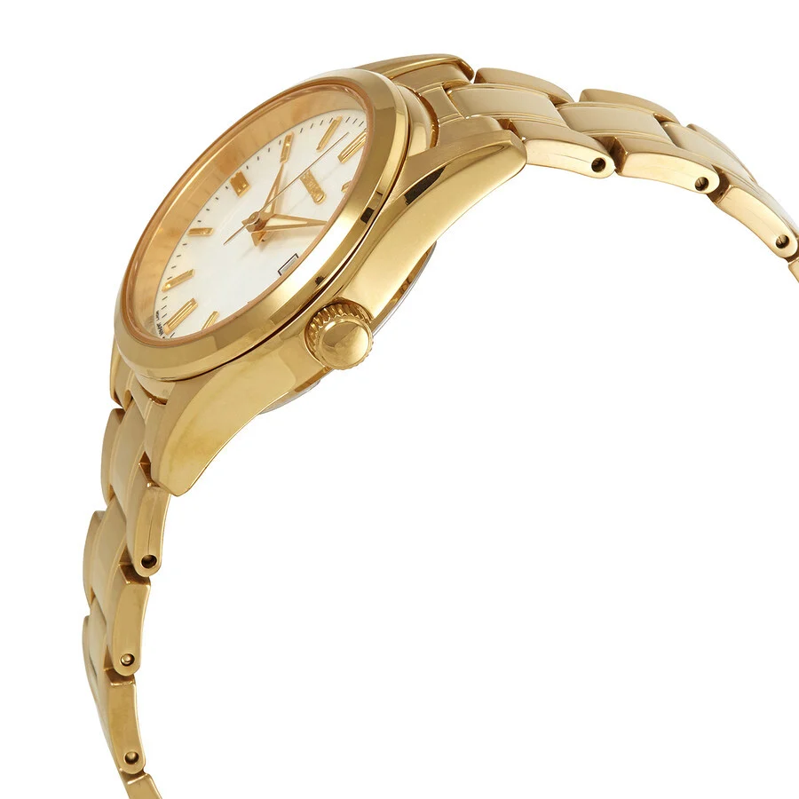 Seiko Ladies SUR632P1 Discover More White Dial Golden Watch - Image 2