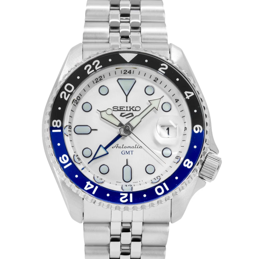 Seiko Men's SSK033K1 5 Sports White Dial Automatic GMT - Image 3
