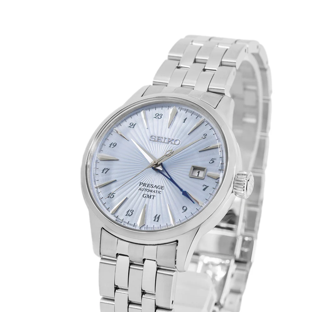 Seiko Men's SSK037J1 Presage Cocktail GMT Blue Auto - Image 10